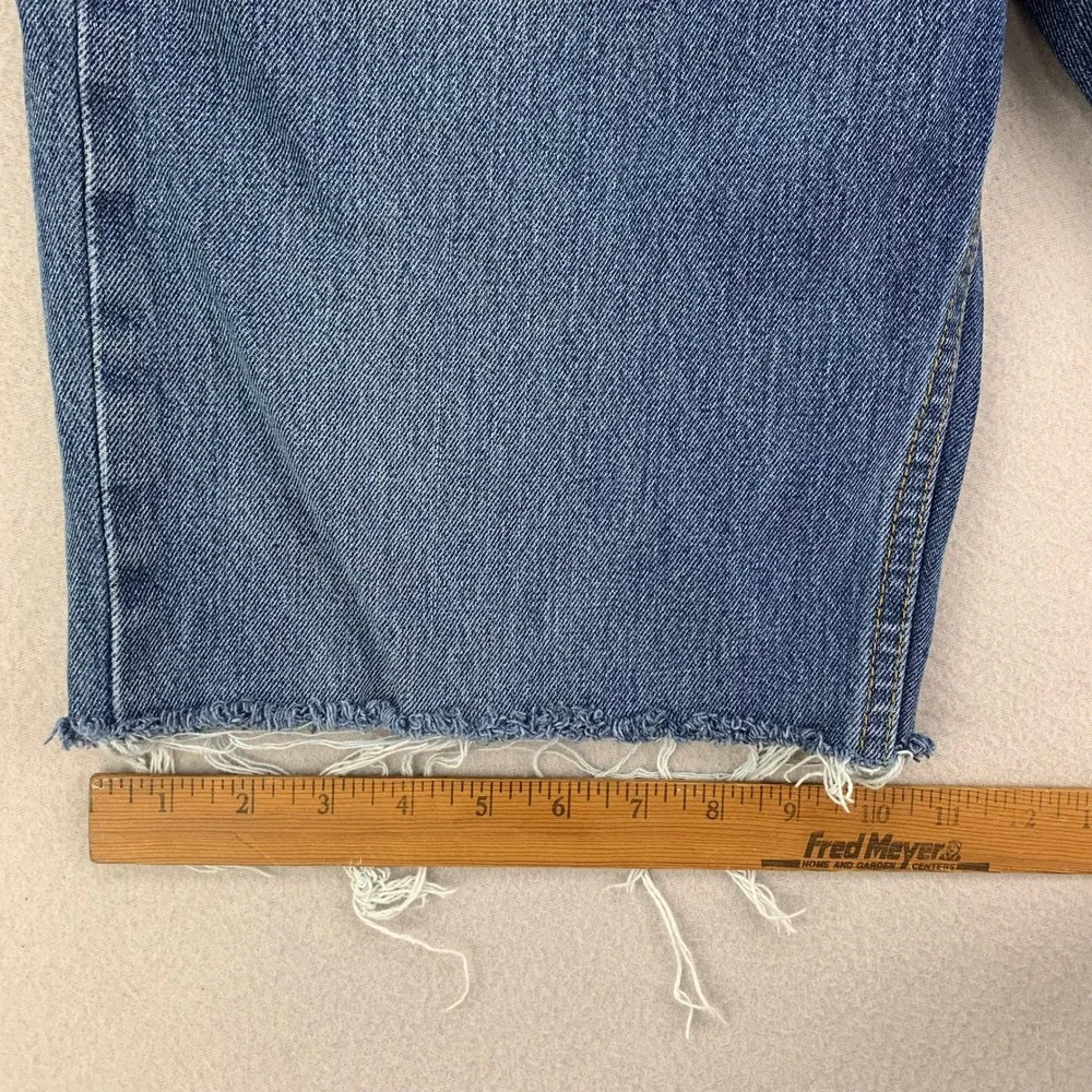 Levi's Jorts Mens 36 Blue Cut Off Jean Shorts Western Denim Y2K Loose‎